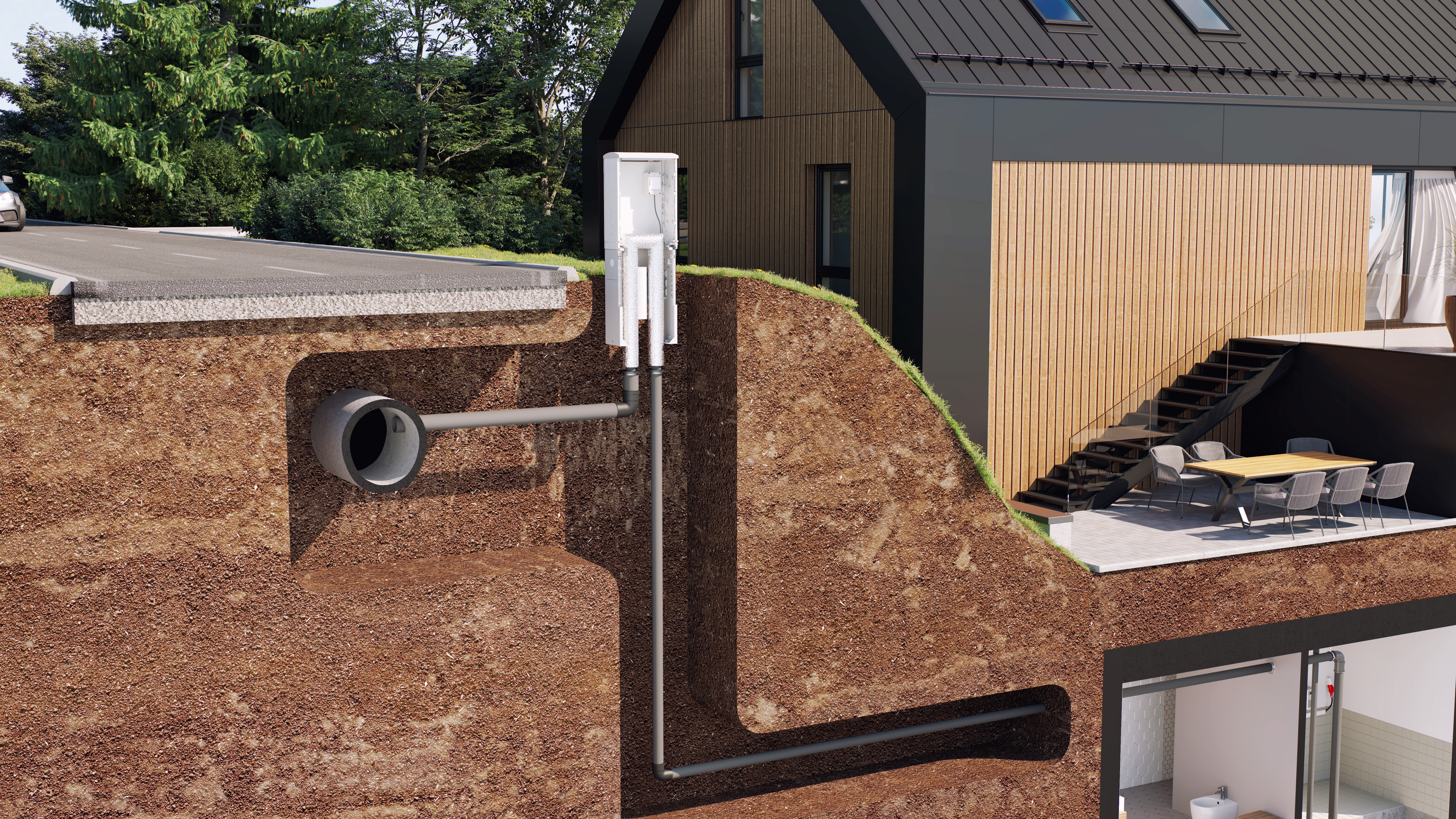 Frostsicherer Rückstauschutz mit ThermoLoop